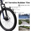 162ac450-5ae9-480d-b994-88b1d25d8819.jpg A2460 24 Inch Mountain Bike With Full Suspension, 21 Speed Shifter Lever With Gear Indicator, High Carbon Steel Frame, Mechanical Disc Brakes, Unisex For Men Women Adults, Ideal For Trails.