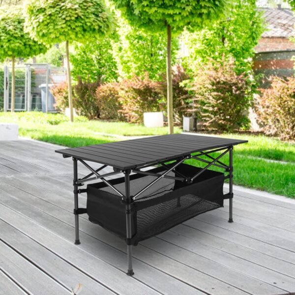 1932378892811898880.jpg 1Pc Folding Camping Table Portable Lightweight Aluminum Roll-up Picnic BBQ Desk With Carrying Bag For Outdoor Beach Backyard Party Patio Fedex Shipping