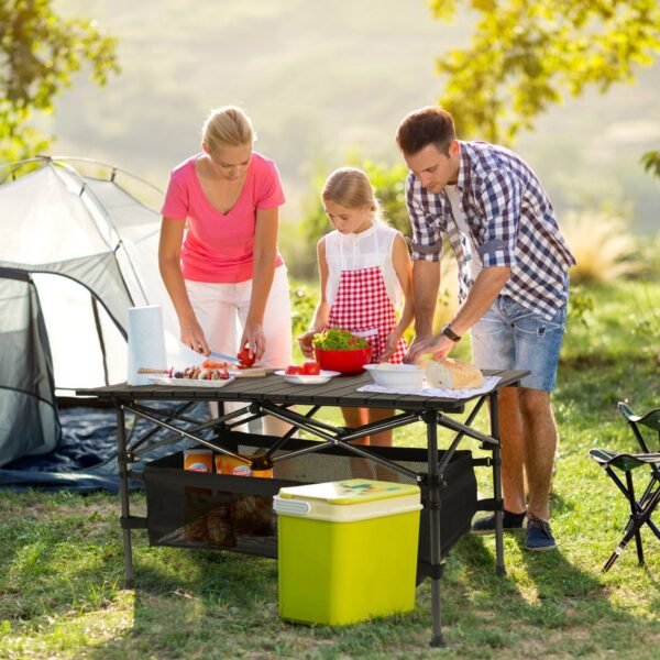 1932378894498009088.jpg 1Pc Folding Camping Table Portable Lightweight Aluminum Roll-up Picnic BBQ Desk With Carrying Bag For Outdoor Beach Backyard Party Patio Fedex Shipping