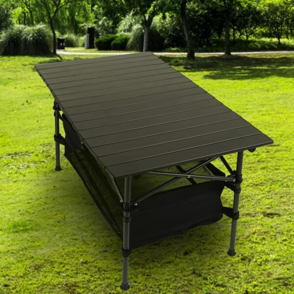 1932378895760494592.jpg 1Pc Folding Camping Table Portable Lightweight Aluminum Roll-up Picnic BBQ Desk With Carrying Bag For Outdoor Beach Backyard Party Patio Fedex Shipping