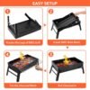 1932988977737109504-3.jpg 1Pc Portable BBQ Grill Foldable Charcoal Grill Lightweight Smoker Grill For Camping Picnics Garden Grilling