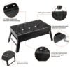 1932988979037343744-3.jpg 1Pc Portable BBQ Grill Foldable Charcoal Grill Lightweight Smoker Grill For Camping Picnics Garden Grilling