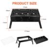 1932988980387909632-3.jpg 1Pc Portable BBQ Grill Foldable Charcoal Grill Lightweight Smoker Grill For Camping Picnics Garden Grilling