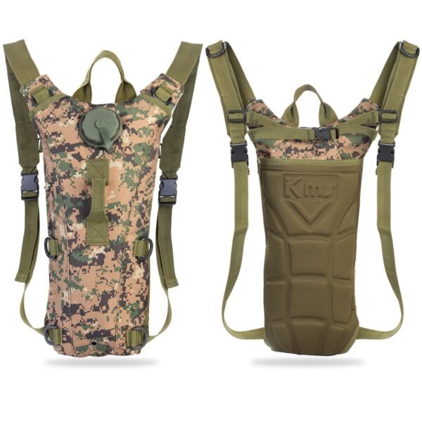 1Pc 3L Tactical Hydration Pack  Water Bladder Adjustable Water Drink Backpack For Hiking Cycling Climbing Running