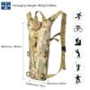 1Pc 3L Tactical Hydration Pack  Water Bladder Adjustable Water Drink Backpack For Hiking Cycling Climbing Running