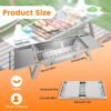 1948312572705116160.jpg 1 Set 3 In 1 Foldable Charcoal Grill Fire Pit Slow Cooker 2-3 People Portable Camping Grill Stainless Steel BBQ Grill For Camping Tailgating Yard