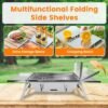1948312574730964992.jpg 1 Set 3 In 1 Foldable Charcoal Grill Fire Pit Slow Cooker 2-3 People Portable Camping Grill Stainless Steel BBQ Grill For Camping Tailgating Yard