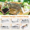 1948312577218187264.jpg 1 Set 3 In 1 Foldable Charcoal Grill Fire Pit Slow Cooker 2-3 People Portable Camping Grill Stainless Steel BBQ Grill For Camping Tailgating Yard