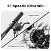 76fba3c9-d6f6-47de-8b55-c626676ba236.jpg A2460 24 Inch Mountain Bike With Full Suspension, 21 Speed Shifter Lever With Gear Indicator, High Carbon Steel Frame, Mechanical Disc Brakes, Unisex For Men Women Adults, Ideal For Trails.