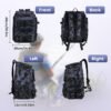 42L 11Gal Fishing Backpack Large Capacity Fishing Tackle Storage Bag With Rod Holders 16 Pocket Water-Resistant With Divider Adjustable Padded Straps For Fishing Gear Outdoor Camping Hiking