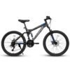 819f01e0-80f5-4078-bbb9-29f3106118db.jpg A2460 24 Inch Mountain Bike With Full Suspension, 21 Speed Shifter Lever With Gear Indicator, High Carbon Steel Frame, Mechanical Disc Brakes, Unisex For Men Women Adults, Ideal For Trails.